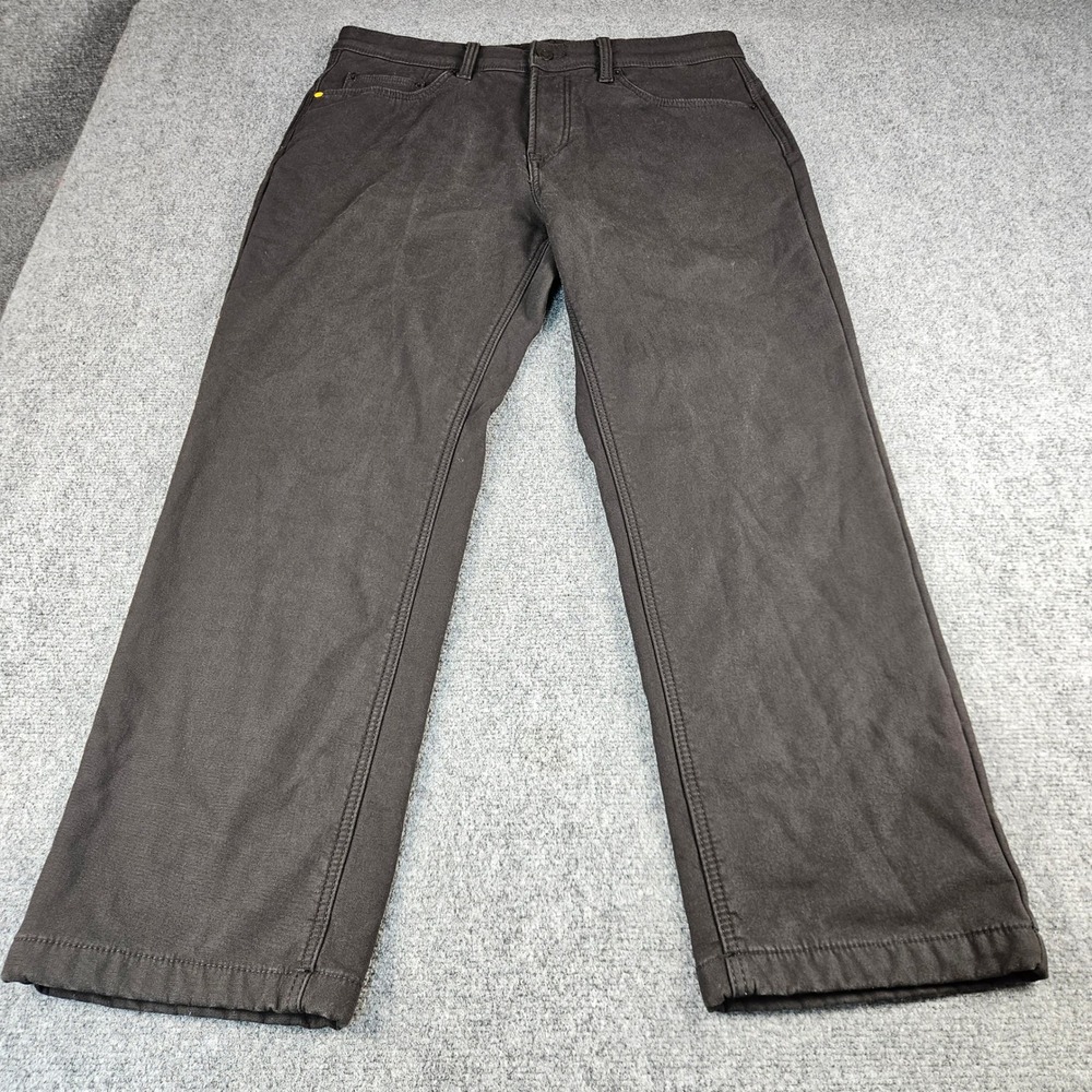 Caterpillar CAT Mens Fleece Lined Work Pants Black Canvas 36x30 1733652‎